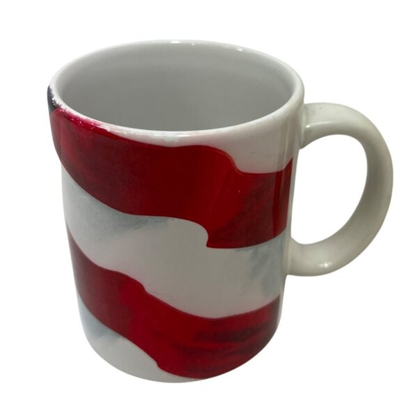 Patriotic Ceramic Mug With American Flag Design 12 Oz 14i - Picture 2 of 4